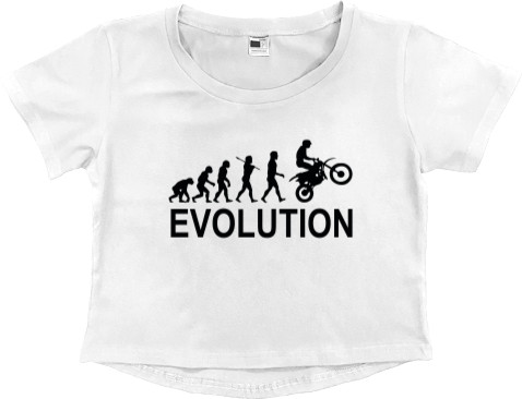 Women's Cropped Premium T-Shirt - Moto evolution - Mfest