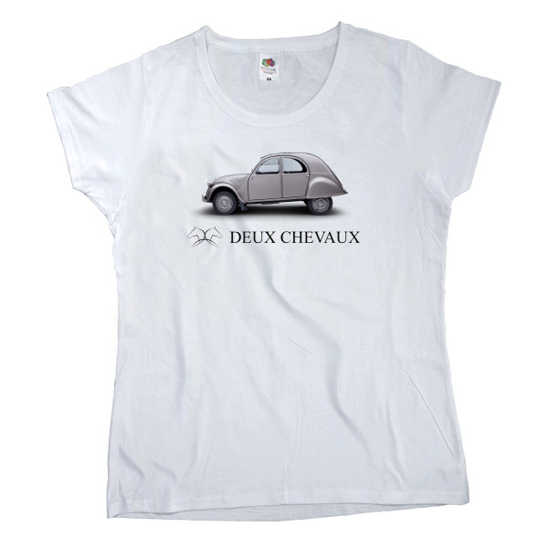 Women's T-shirt Fruit of the loom - Citroen 2CV -1 - Mfest