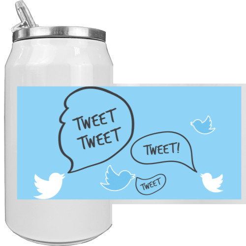 Aluminum Can - Twitter birds - Mfest