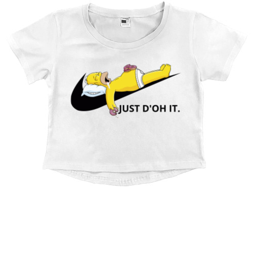 Kids' Premium Cropped T-Shirt - Гомер Just D oh It - Mfest