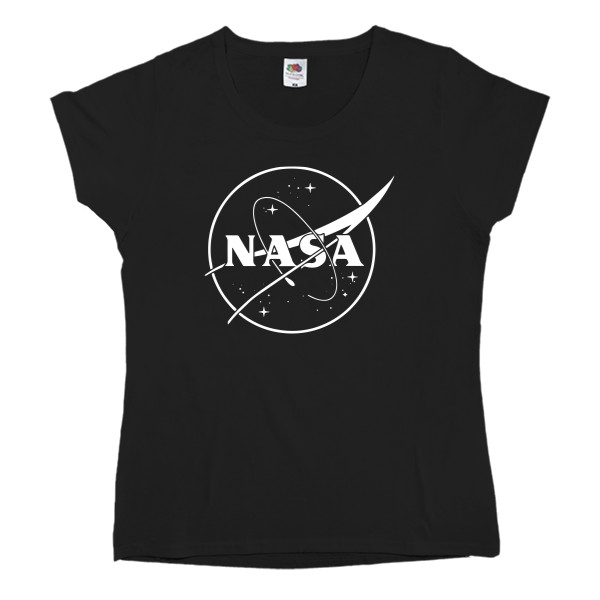 Футболка Класика Жіноча Fruit of the loom - Nasa logo 2 - Mfest