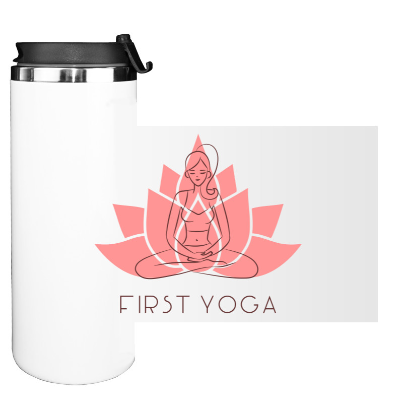 Water Bottle on Tumbler - FIRST YOGA - Mfest