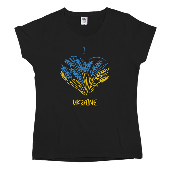 Women's T-shirt Fruit of the loom - Люблю Україну - Mfest