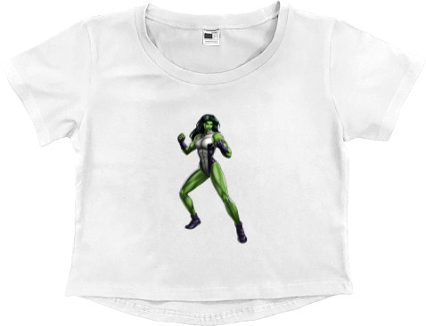 Women's Cropped Premium T-Shirt - She-Hulk - Mfest