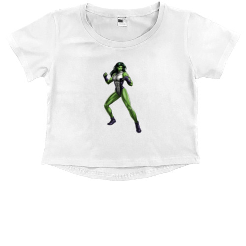 Kids' Premium Cropped T-Shirt - She-Hulk - Mfest