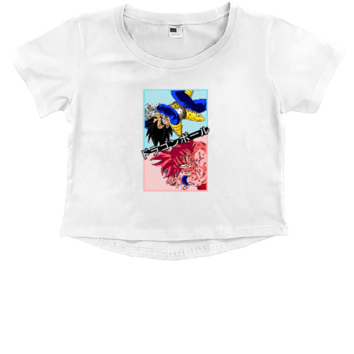 Kids' Premium Cropped T-Shirt - Vegeta vs Goku - Mfest