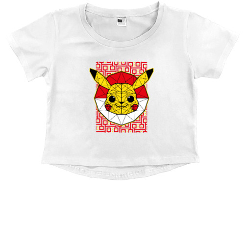 Kids' Premium Cropped T-Shirt - Пикачу 4 - Mfest