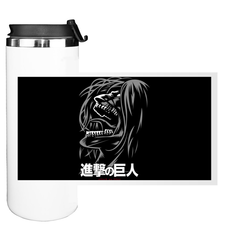 Water Bottle on Tumbler - Атака титанів Ерен Титан - Mfest