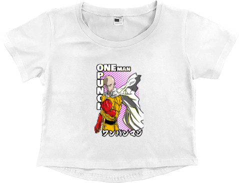 Women's Cropped Premium T-Shirt - One Punch-Man 4 - Mfest