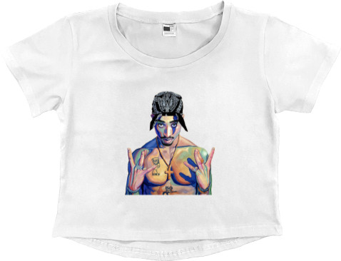 Women's Cropped Premium T-Shirt - 2Pac - Mfest