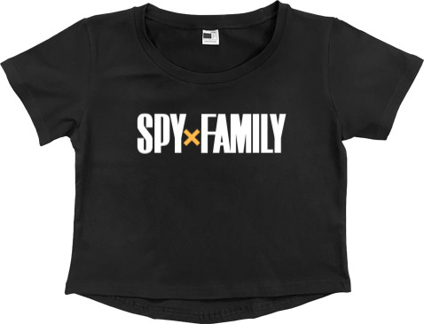 Women's Cropped Premium T-Shirt - Spy Family логотип - Mfest