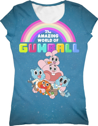 Women's T-Shirt 3D - GUMBALL AND DARWIN 4 - Mfest