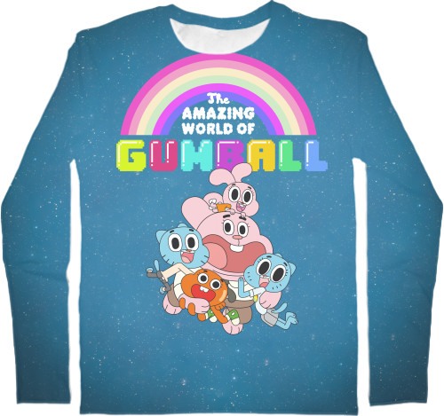 Men's Longsleeve Shirt 3D - GUMBALL AND DARWIN 4 - Mfest