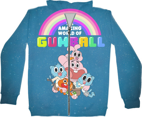 Unisex Zip-through Hoodie 3D - GUMBALL AND DARWIN 4 - Mfest