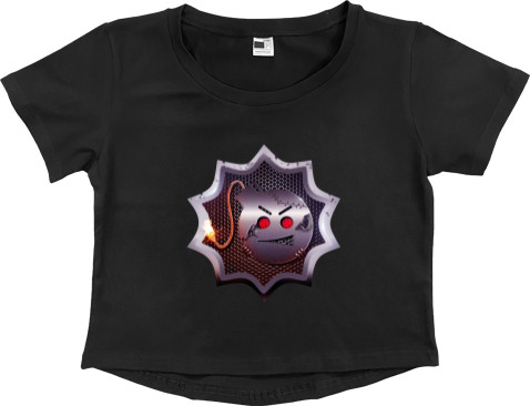 Women's Cropped Premium T-Shirt - Serious Sam лого - Mfest