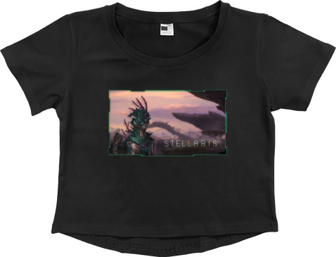 Women's Cropped Premium T-Shirt - Stellaris 3 - Mfest