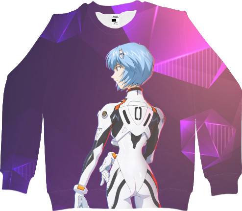 Свитшот 3D Мужской - Rei Ayanami 2 - Mfest