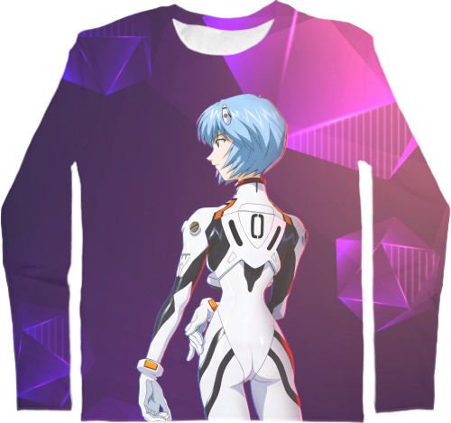 Лонгслив 3D Мужской - Rei Ayanami 2 - Mfest