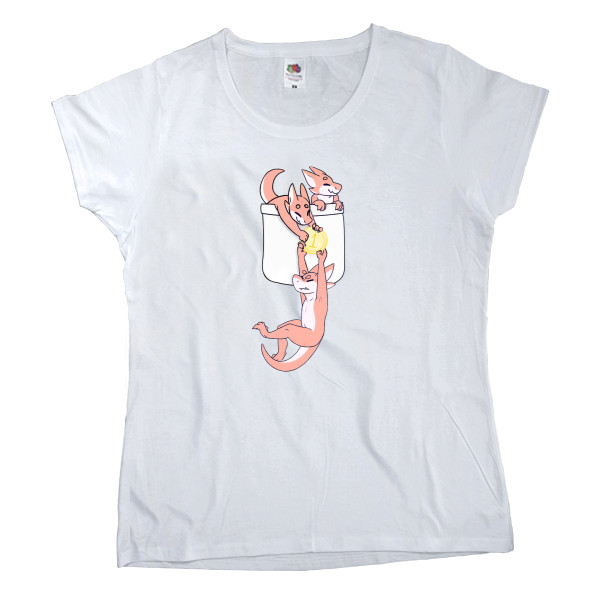 Women's T-shirt Fruit of the loom - Кармашек Коболдь DnD - Mfest