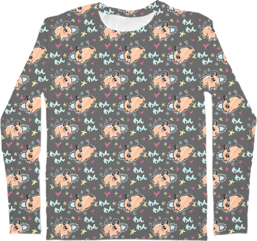 Men's Longsleeve Shirt 3D - Pochita 2 - Mfest