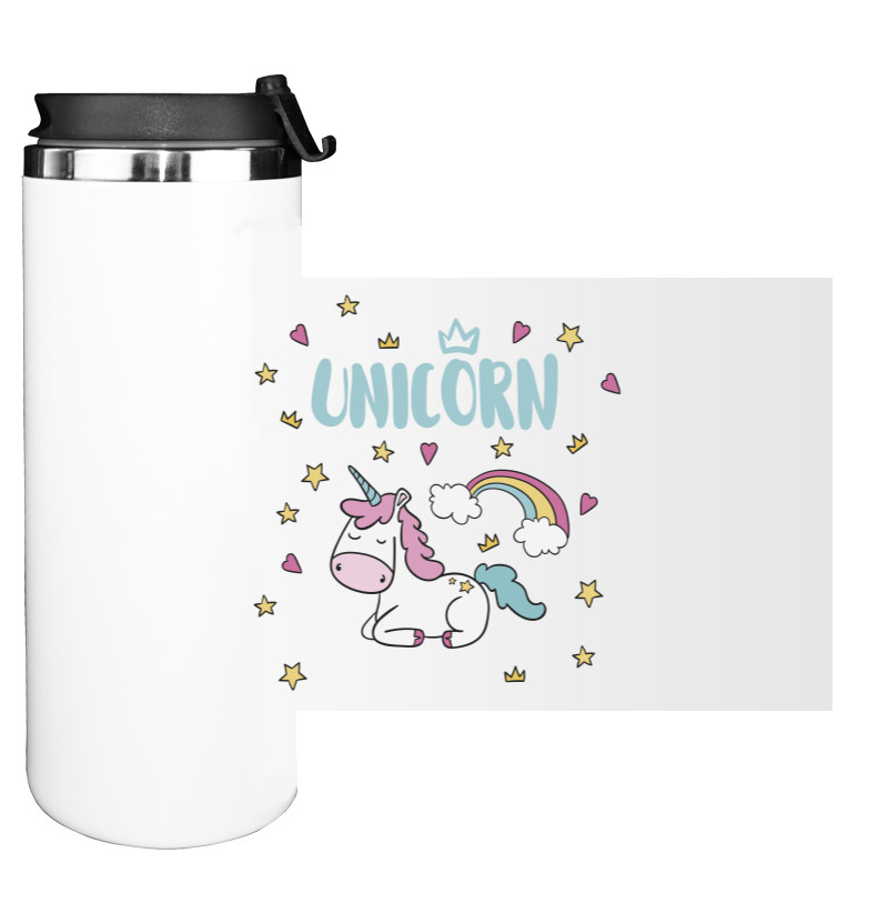 Water Bottle on Tumbler - Unicorn - Mfest