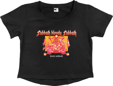 Women's Cropped Premium T-Shirt - Black Sabbath - Mfest