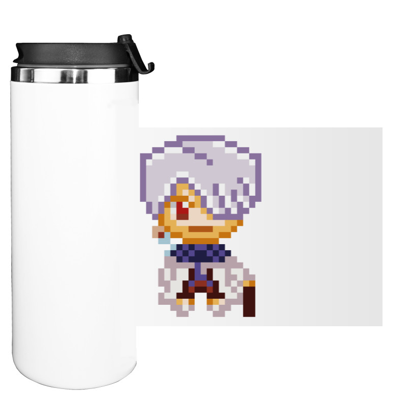 Water Bottle on Tumbler - Xarxes Break pixel art - Mfest