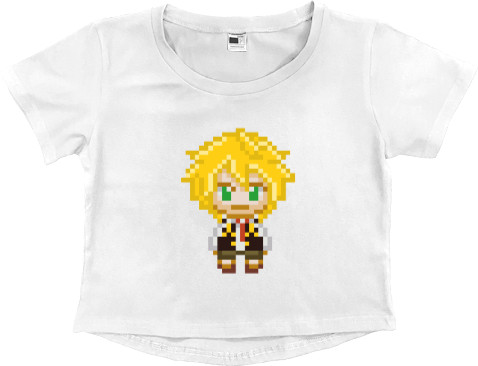 Women's Cropped Premium T-Shirt - Jack Vessalius pixel art - Mfest