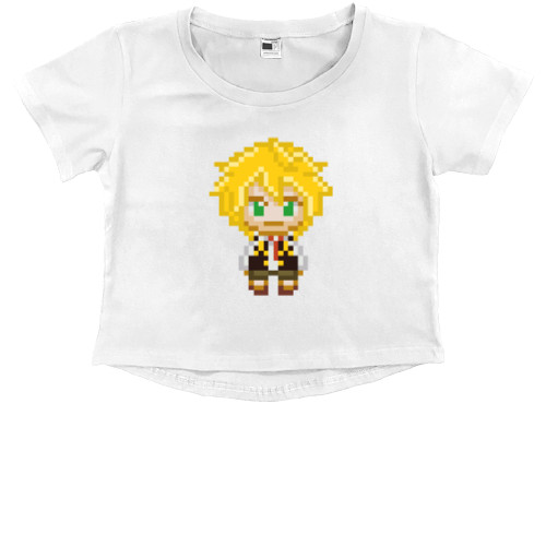 Kids' Premium Cropped T-Shirt - Jack Vessalius pixel art - Mfest