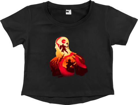 Women's Cropped Premium T-Shirt - God of War 3 - Mfest