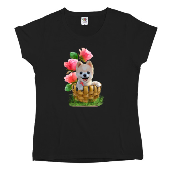 Women's T-shirt Fruit of the loom - Померанский шпиц - Mfest