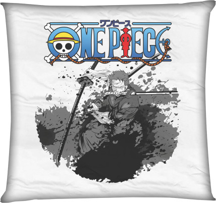 Square Throw Pillow - Roronoa Zoro - Mfest