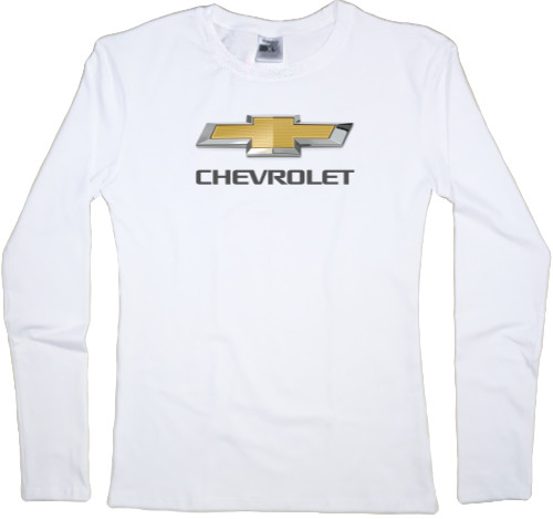 Футболка з Довгим Рукавом Жіноча - CHEVROLET LOGO - 2 - Mfest