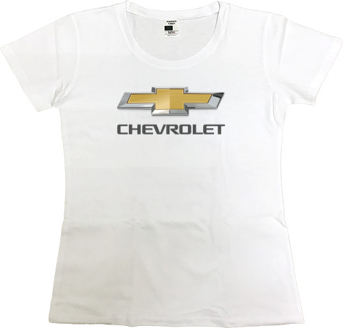 Футболка Премиум Женская - CHEVROLET LOGO - 2 - Mfest