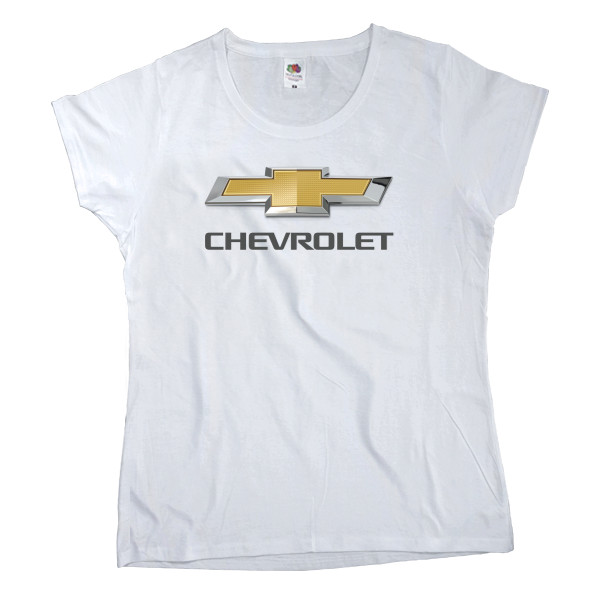 Футболка Классика Женская Fruit of the loom - CHEVROLET LOGO - 2 - Mfest