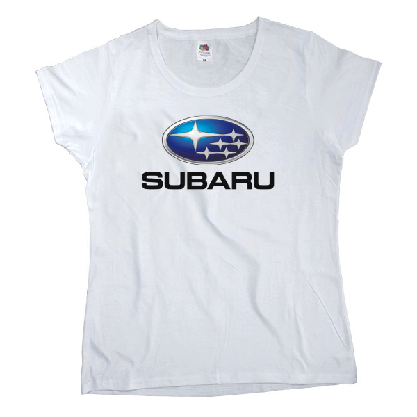 Футболка Классика Женская Fruit of the loom - SUBARU - LOGO 1 - Mfest