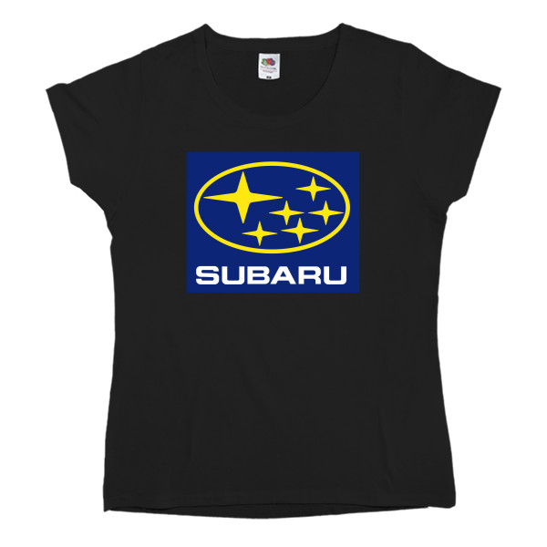 Футболка Классика Женская Fruit of the loom - SUBARU - LOGO 3 - Mfest