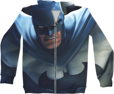 Unisex Zip-through Hoodie 3D - Batman-1 - Mfest