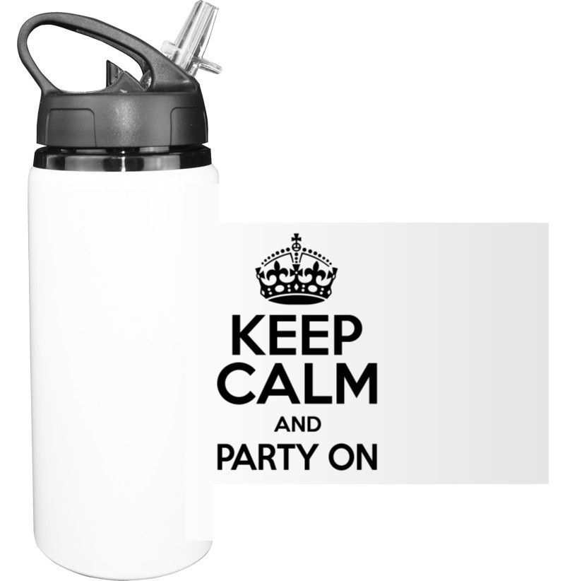 Пляшка для води - Keep calm and party on - Mfest