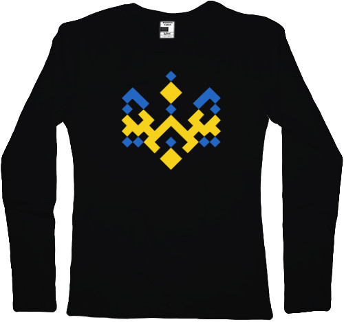 Women's Longsleeve Shirt - Герб вишиванка Україна - Mfest