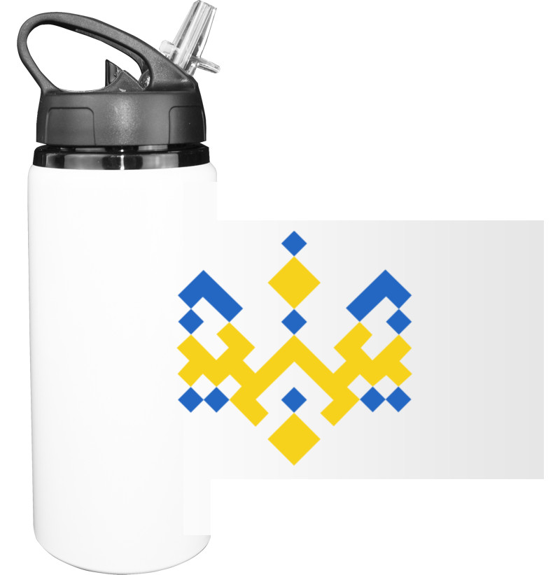 Sport Water Bottle - Герб вишиванка Україна - Mfest