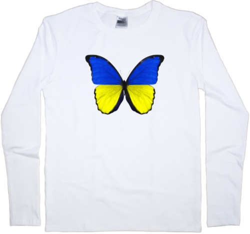 Men's Longsleeve Shirt - Бабочка цвета Украины - Mfest