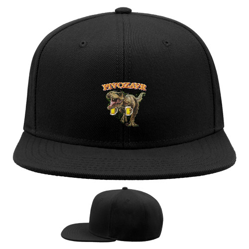 Snapback Baseball Cap - Pivozavr, динозавр с пивом - Mfest