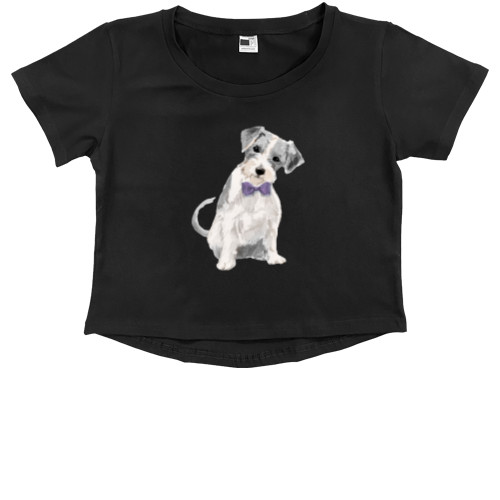 Kids' Premium Cropped T-Shirt - Элегантный пёс - Mfest