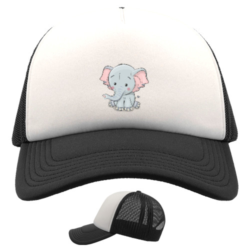 Kids' Trucker Cap - Милый слонёнок - Mfest