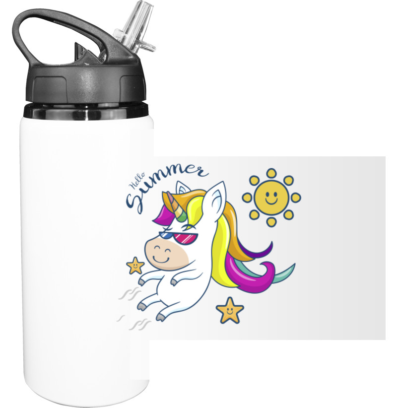 Единорожки - Sport Water Bottle - Единорог лето - Mfest