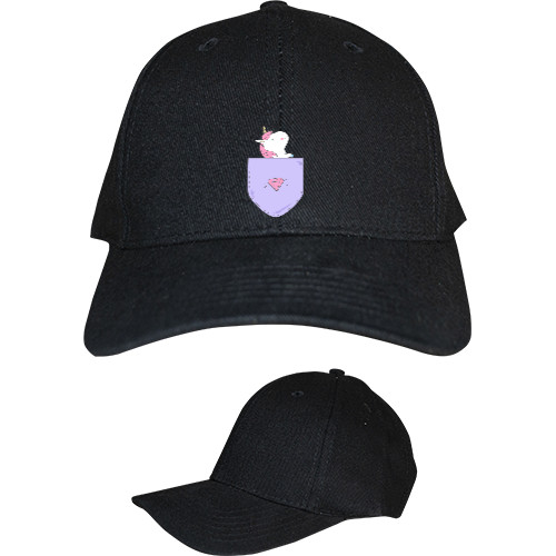 Kids' Baseball Cap 6-panel - Единорг в кармашке - Mfest