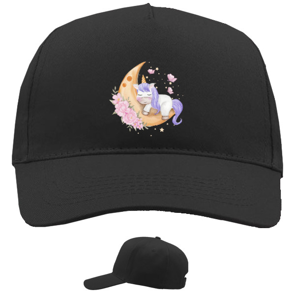 Baseball Caps - 5 panel - Единорог на месяце - Mfest