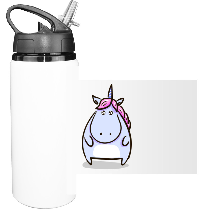 Sport Water Bottle - Единорог упитанный - Mfest