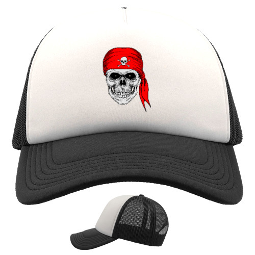 Trucker Cap - Череп пират - Mfest